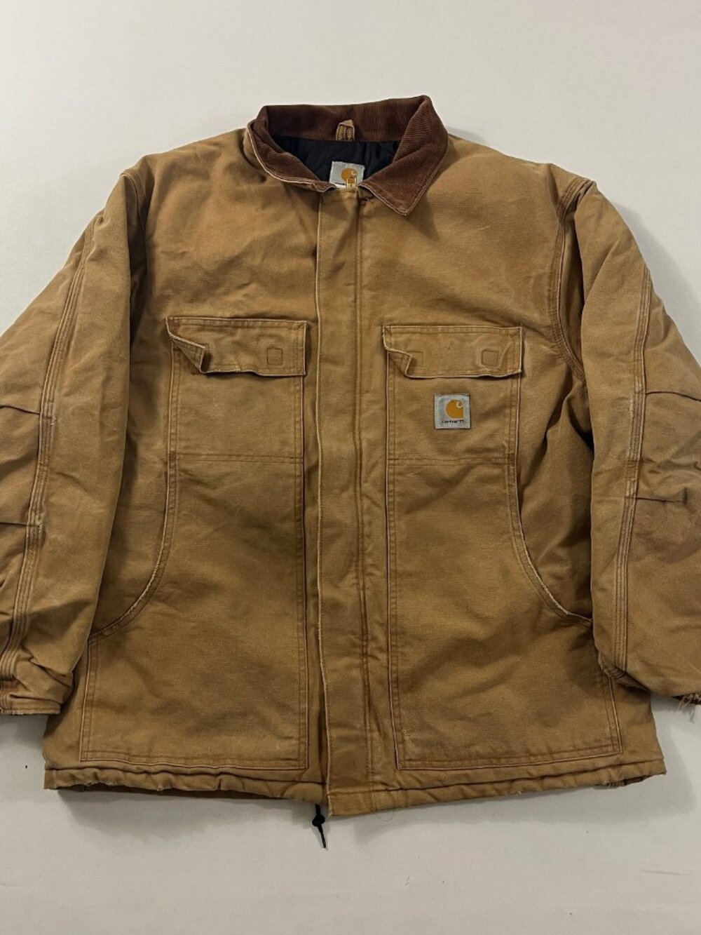 Vintage 90s Carhartt Arctic Traditional Quilt-Lined Duck Canvas Work Jacket Bro…